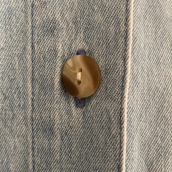 Christopher & Banks Denim Embroidered Button up - Picture 7 of 13